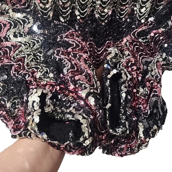 VTG 80's JEANETTE KASTENBERG ST. MARTIN Sequin Bolero Silk Blouse S M Disco R - Picture 9 of 15